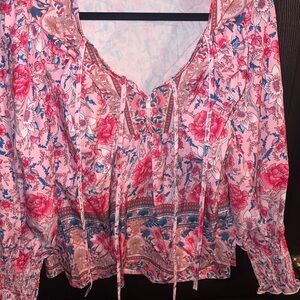 Floral Pink Women's Top